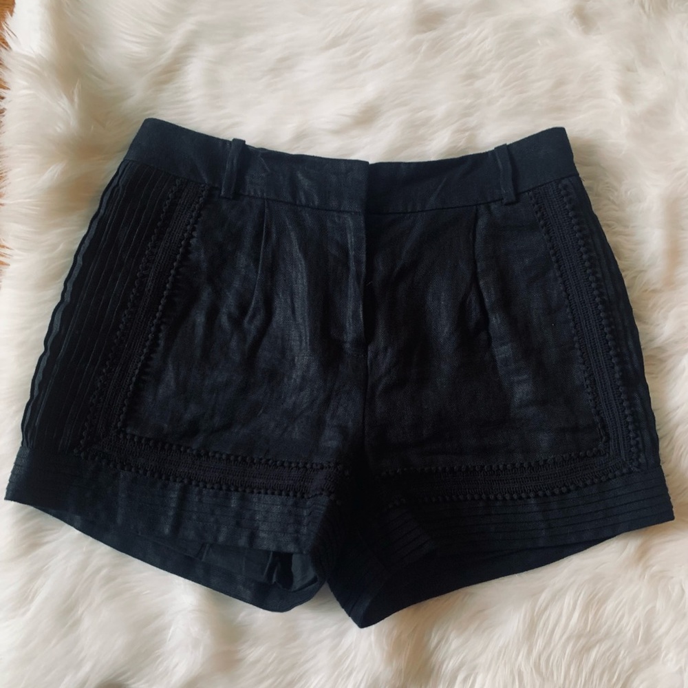 J Crew lace linen shorts